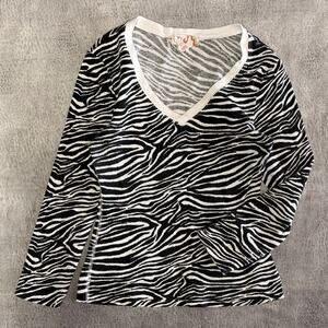 Y2k Op Zebra Print Long Sleeve